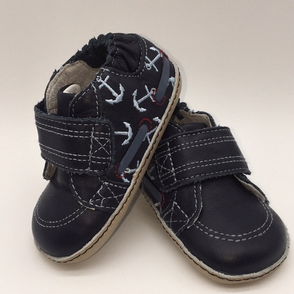 Robeez Infant Boys Nautical Leather Shoes Size 2 - Picture 11 of 11